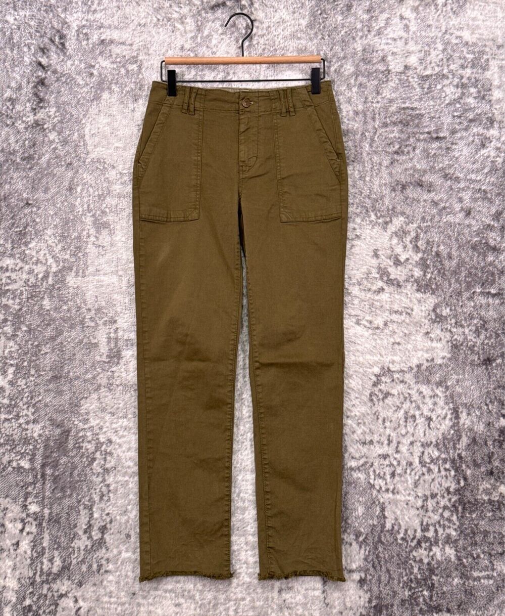 Anthropologie Pants 24 Womens Pilcro Green Fatigue Cargo Pocket Straight